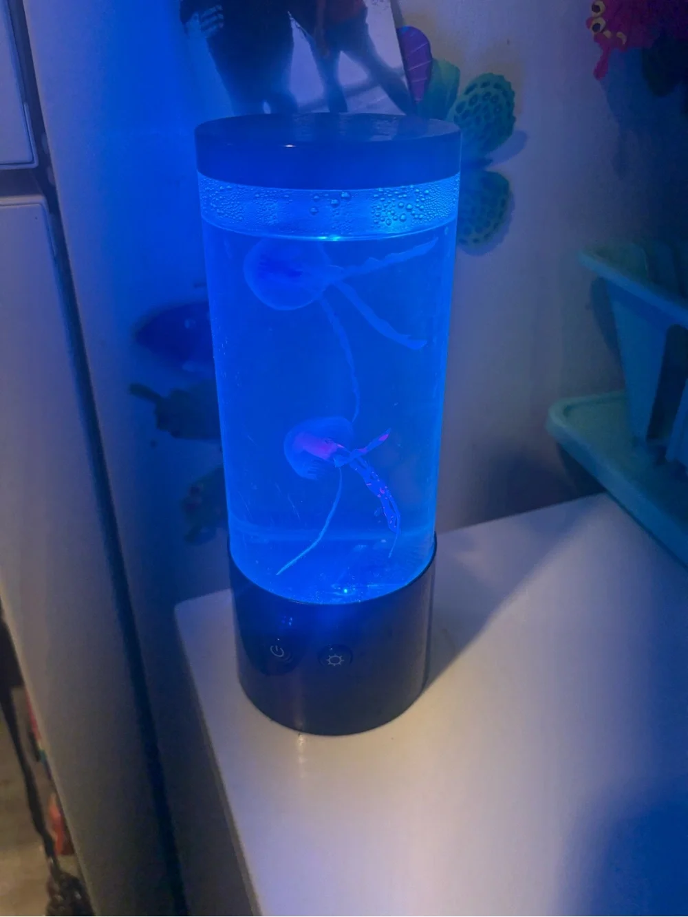 LED Jellyfish Lava Lamp Lantern - Black
